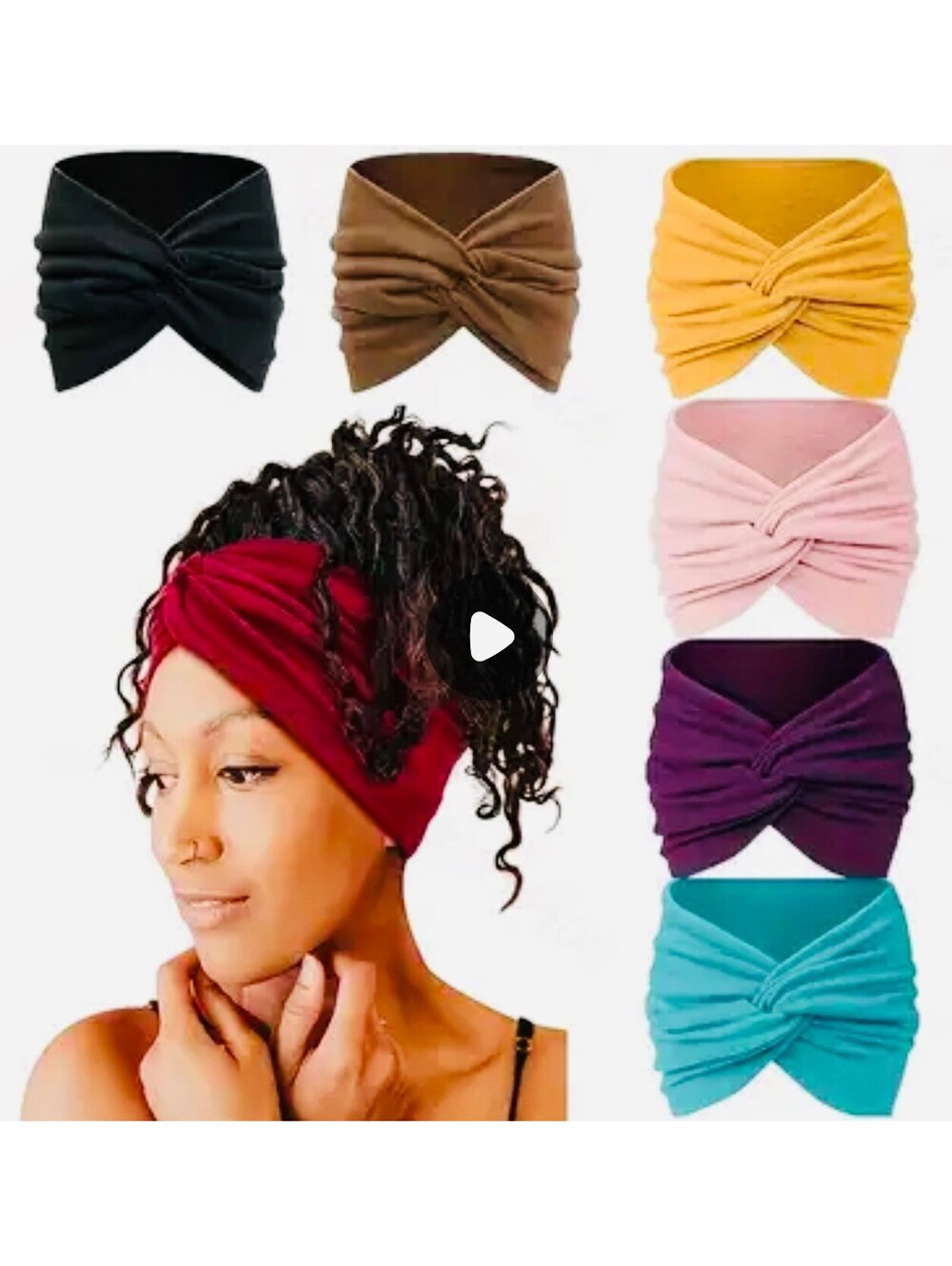 New - Thick Boho Chic Headband - Brown